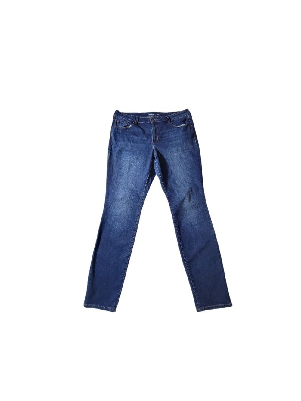 Old Navy Pop Icon Skinny Mid-Rise Womens Jeans Size 16 Dark Wash Stretch Denim